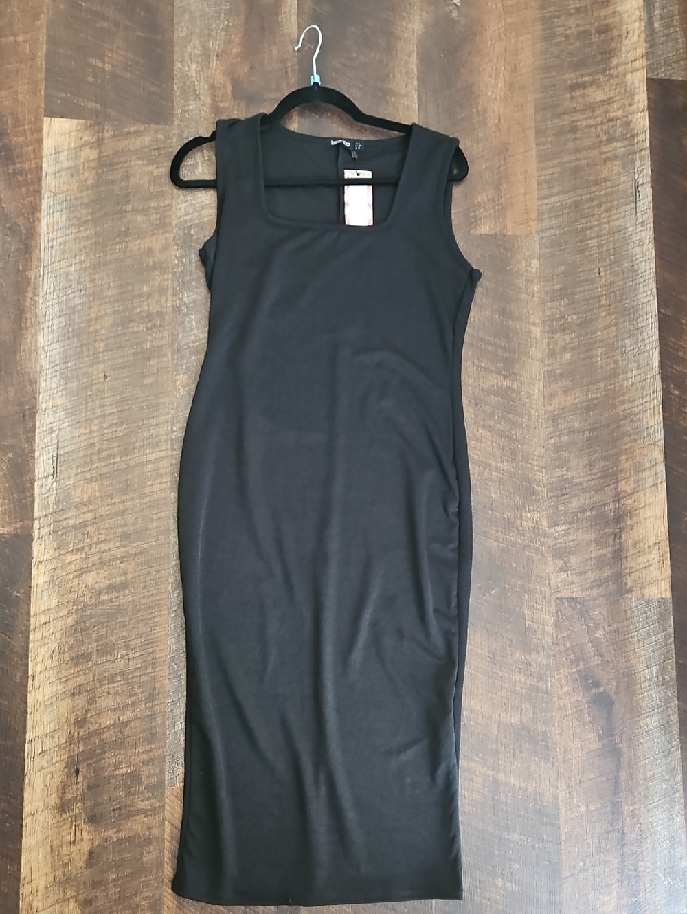 Boohoo Longline Square Neck Midi Dress